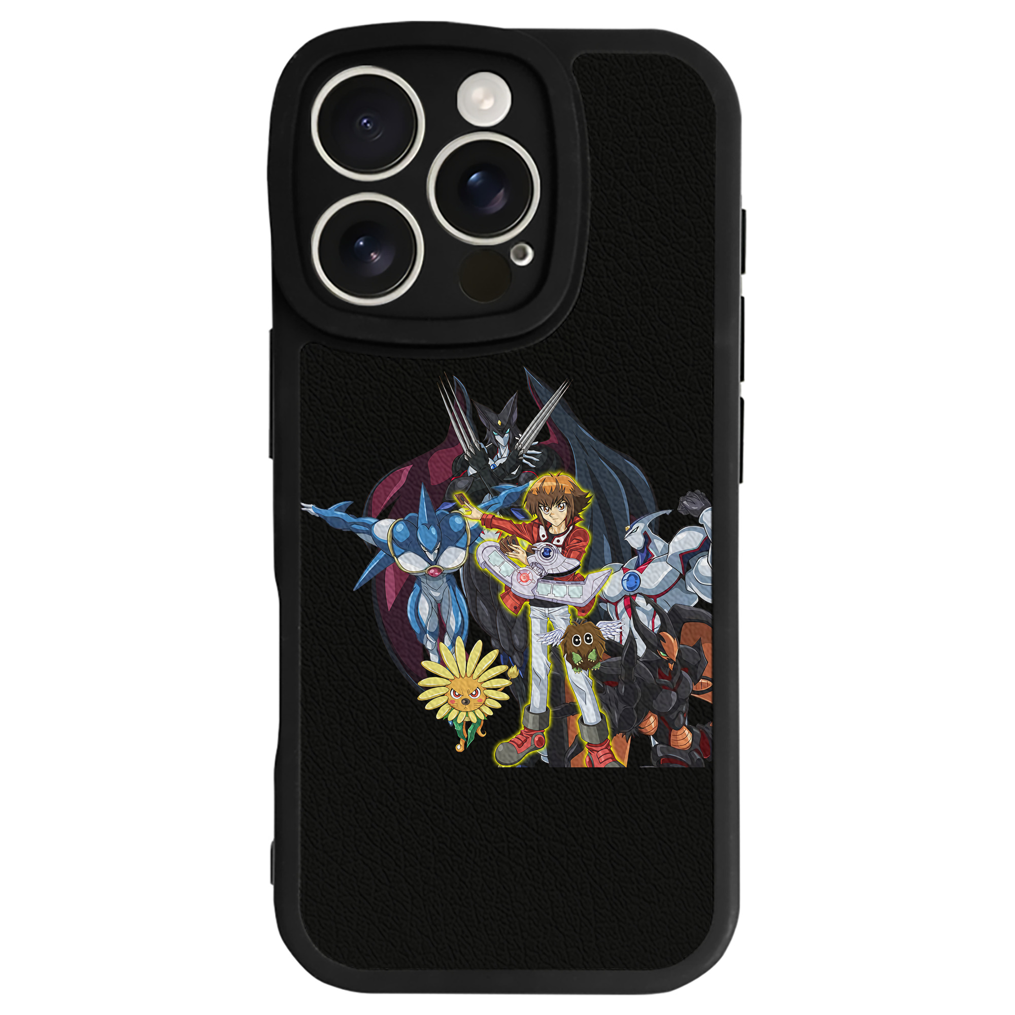 （画像用） 遊☆戯☆王 Yu-Gi-Oh! 【iPhone 16シリーズ対応】シリコンスマホケース（レザー調） 材質：シリコン